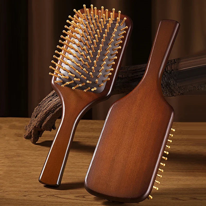 Natural Sandalwood Scalp Massage Hair Brush & Comb