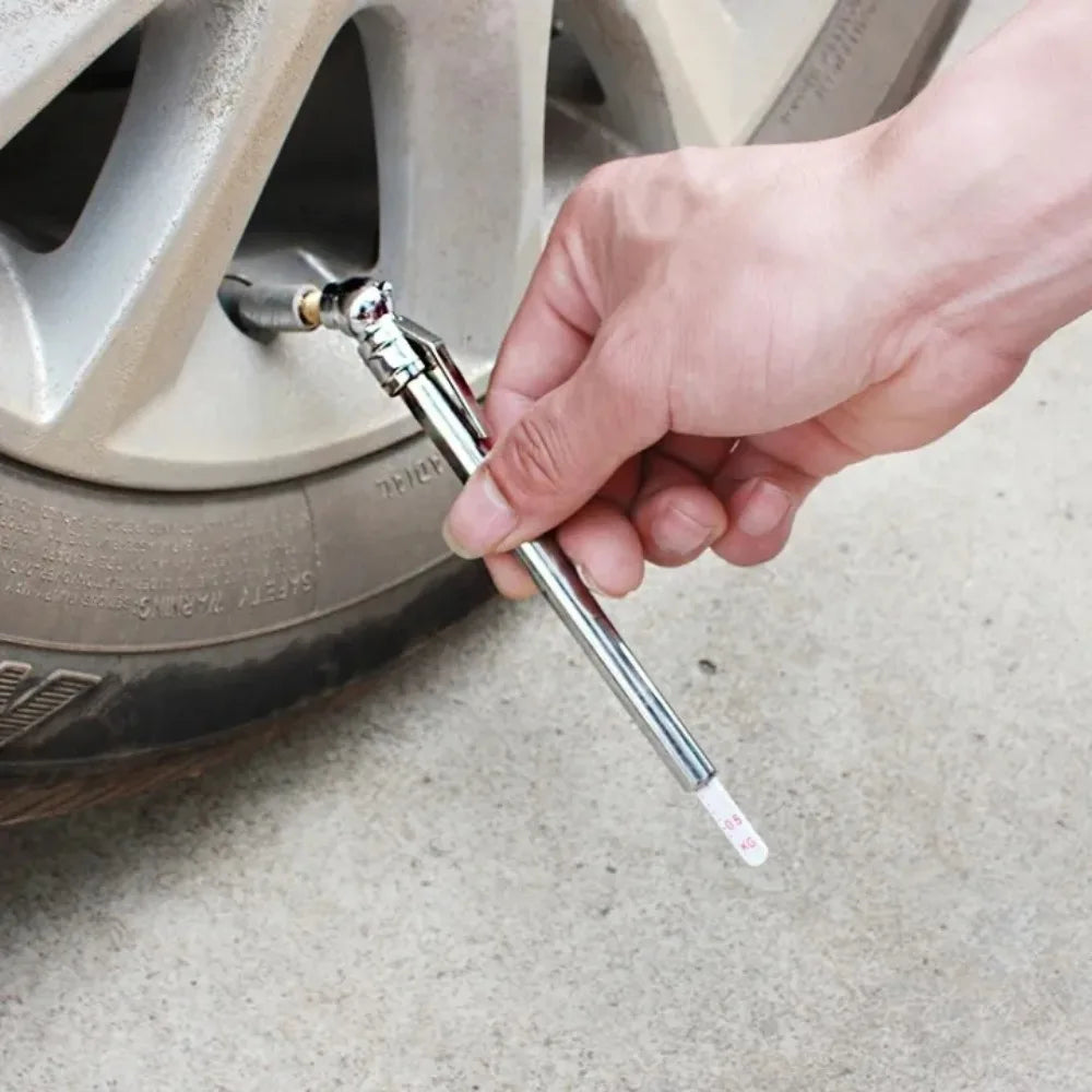 Portable Tyre Pressure Gauge Pen 5–50 PSI | Car & Bike