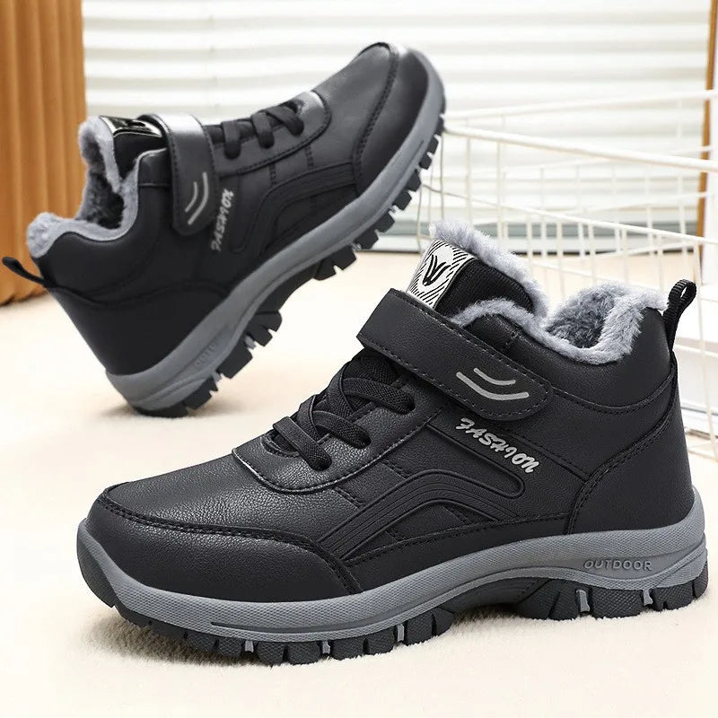 Men's Plush Snow Boots – Non-Slip Warm Winter Ankle Boots