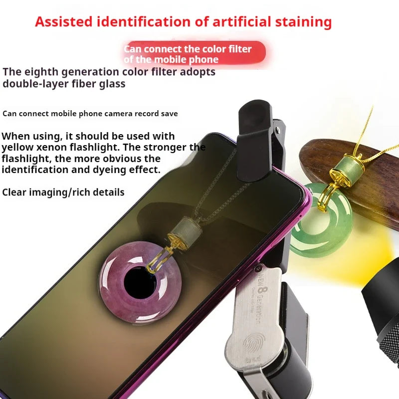 40X Rechargeable Magnifying Glass White & UV Light Loupe