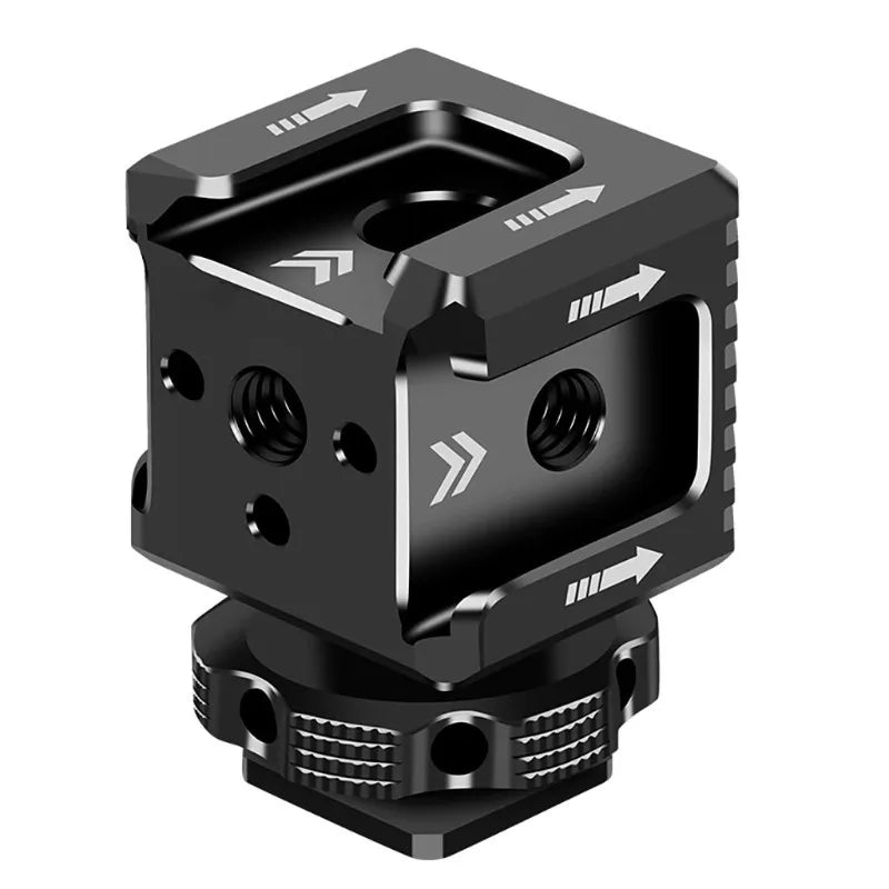 Triple Cold Shoe Mount Adapter for DSLR Camera Cage Rig