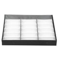 18-Slot Eyeglass & Sunglass Organizer Display Case with Lid