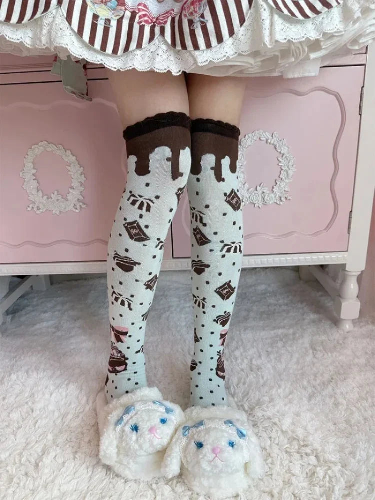 Lolita Lace Knee-High Calf Socks | Cookie Cake Cotton Women
