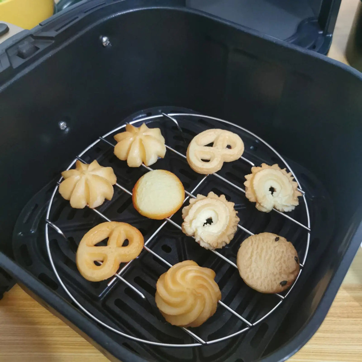 Stainless Steel Round Cooking Rack – Oven & Air Fryer 6/7/8 Inch