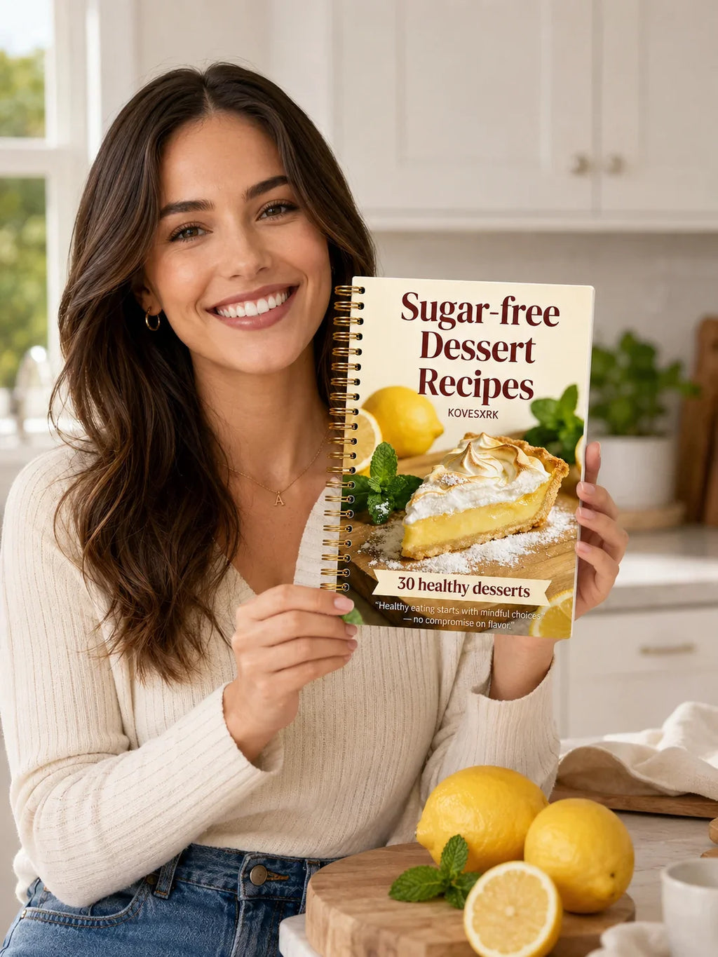 Sugar-free Dessert Recipes A5 Spiral Guide 30 Healthy Desserts 30-Day