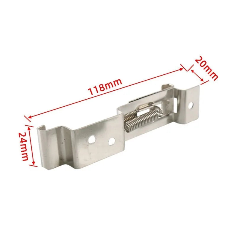 2-Pack Spring Loaded Stainless Steel License Plate Clips