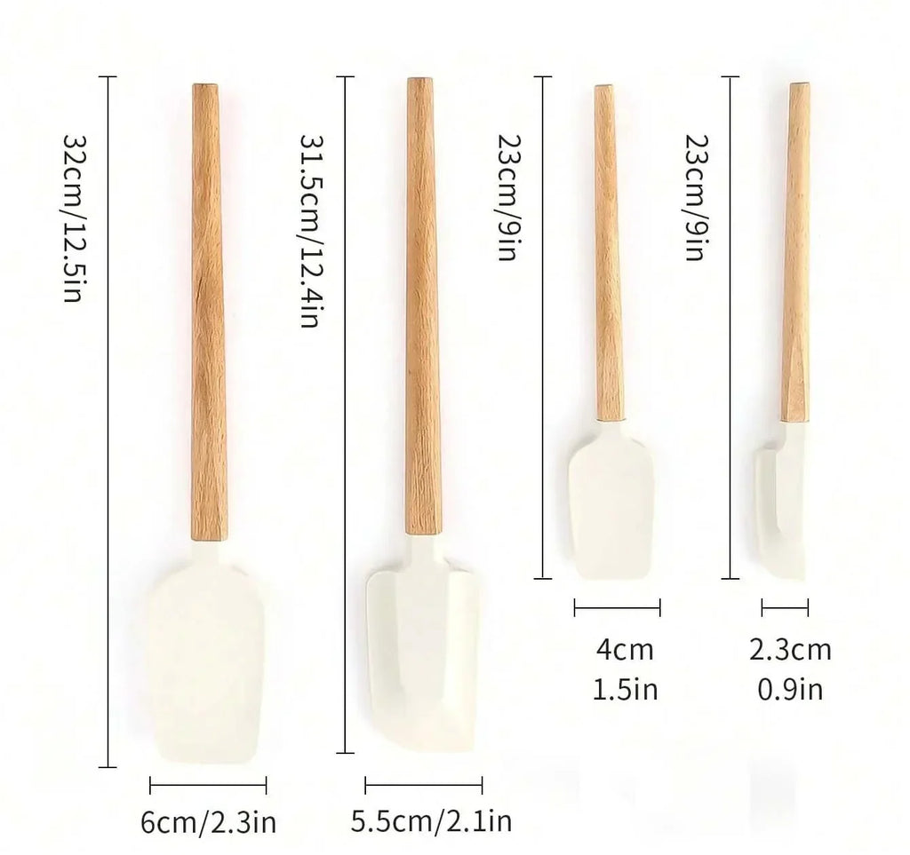 Food Grade Silicone Spatula Set – Heat-Resistant Baking Tools