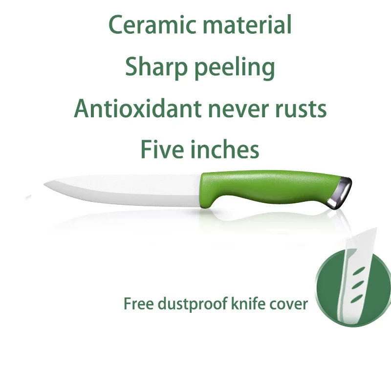 Ceramic Chef Knife Set with Covers – Fruit & Meat Kitchen Knives