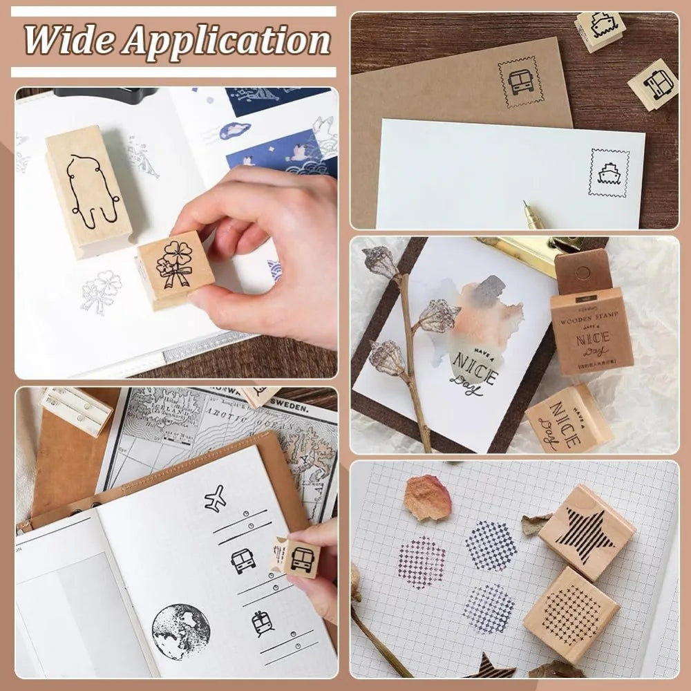 20-Pc Blank Rubber Stamp Set – Beechwood Mounts & Engraving Sheet