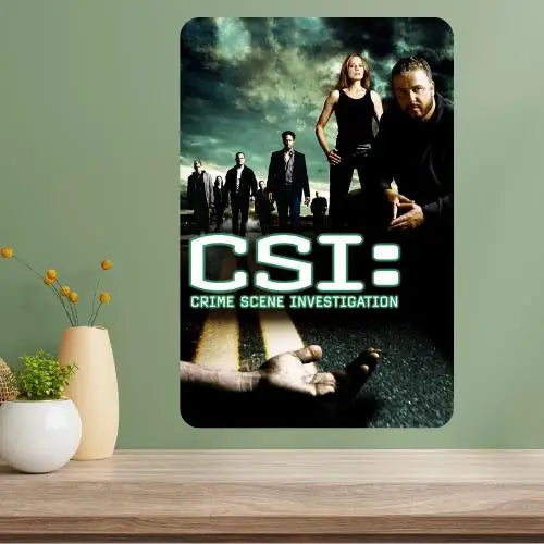 CSI Crime Scene Investigation Metal Poster Sign | Retro TV Decor