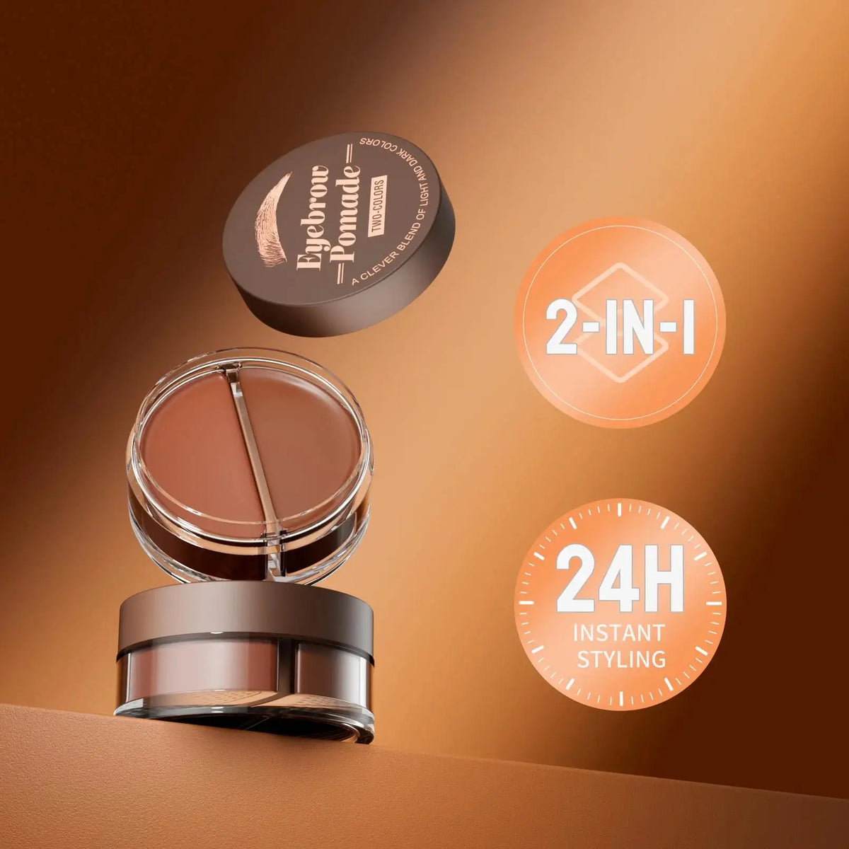 Hello Kiss 2-in-1 Dual Color Waterproof Eyebrow Cream & Wax