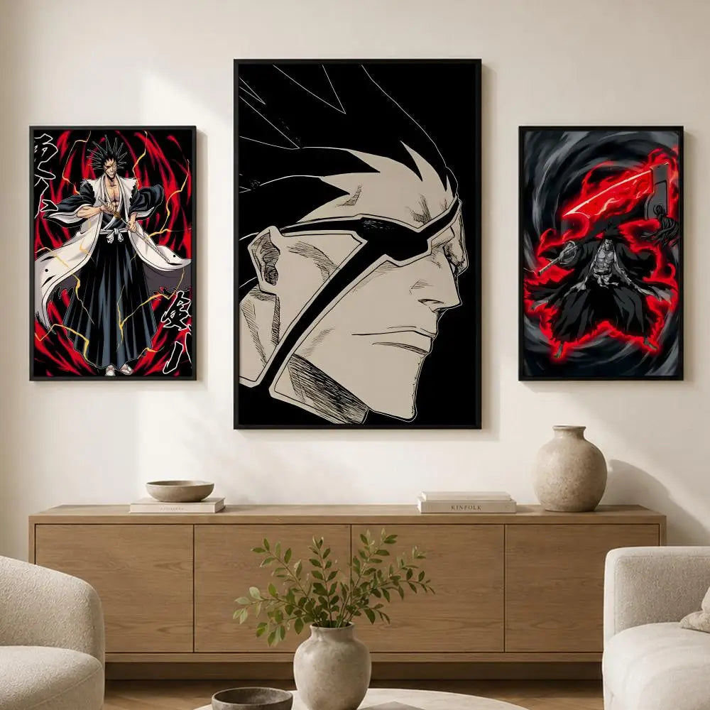 Kenpachi Zaraki Anime Wall Poster – Self-Adhesive & Waterproof