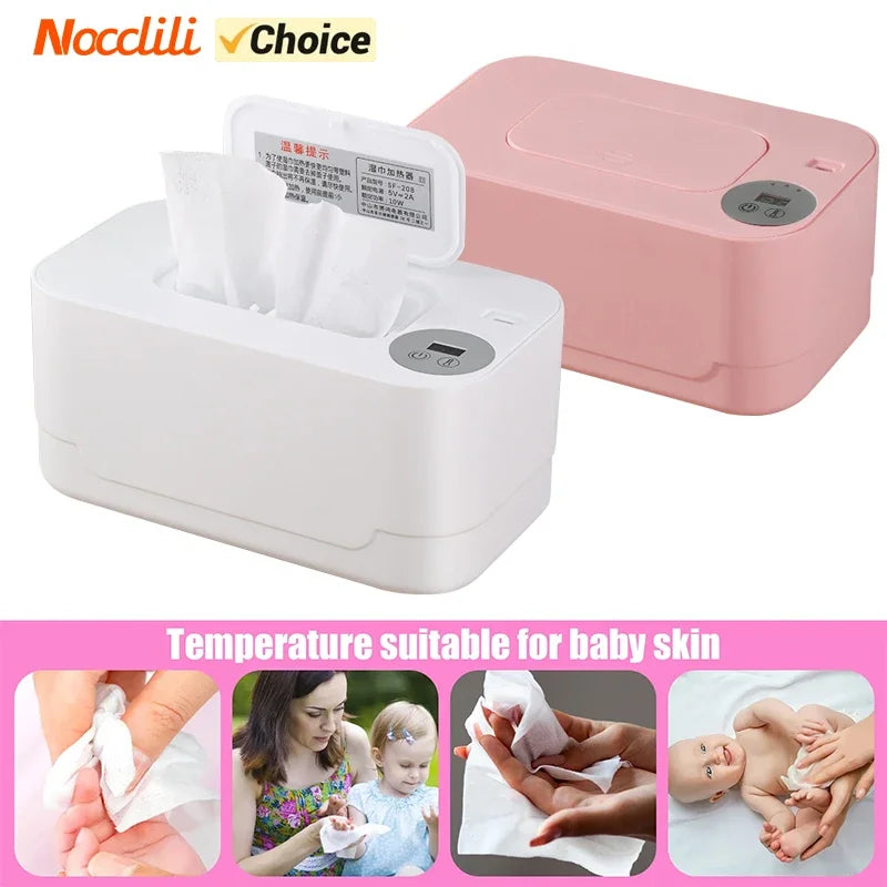 Portable Baby Wipe Warmer with LED Display & USB Charging
