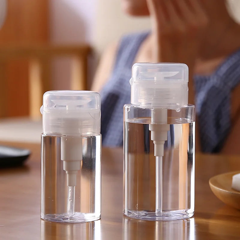 Refillable Press Pump Bottles 100/150/180ml | Nail & Makeup