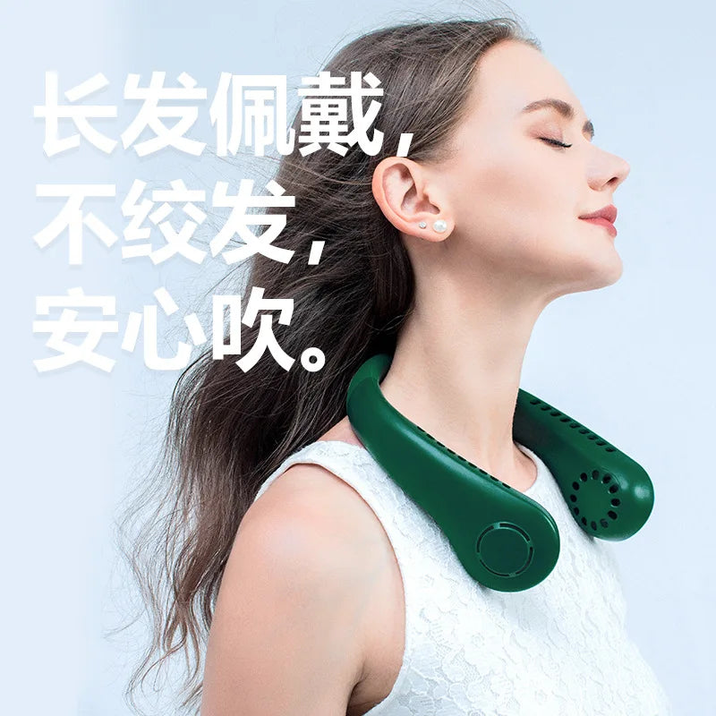 URGGU Bladeless Neck Fan – 5 Speeds, USB, Digital Display