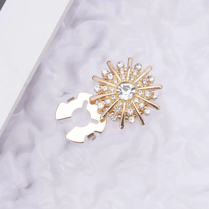 Crystal Pearl Clip-On Button Covers | DIY Shirt & Blouse Decor