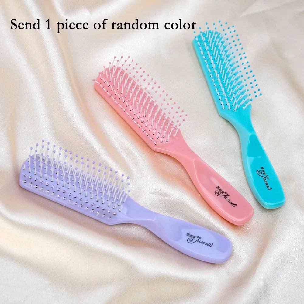 Pastel Detangling Hair Brush – Soft Nylon Bristles, 3 Colors
