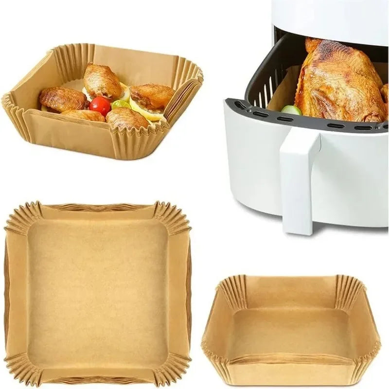 Disposable Air Fryer Liners 50/100/200pcs – Round & Square