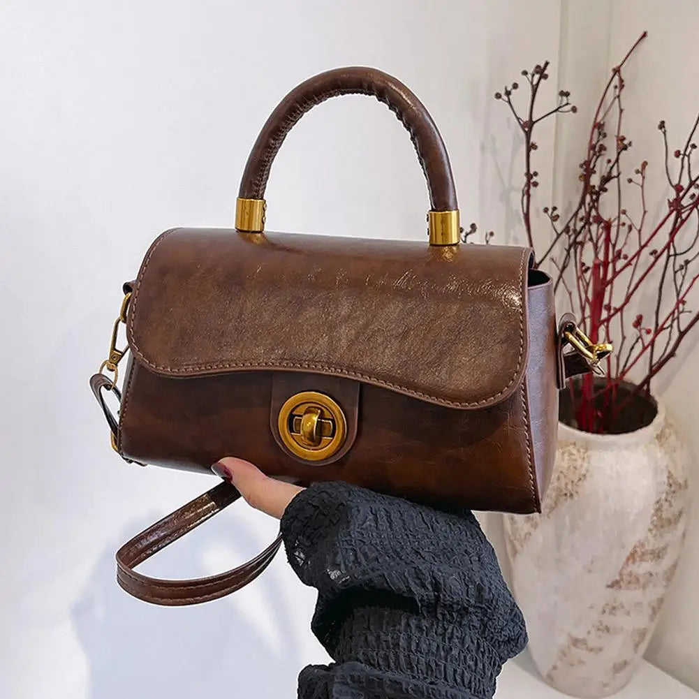 Women's PU Leather Slouchy Tote Shoulder & Crossbody Bag