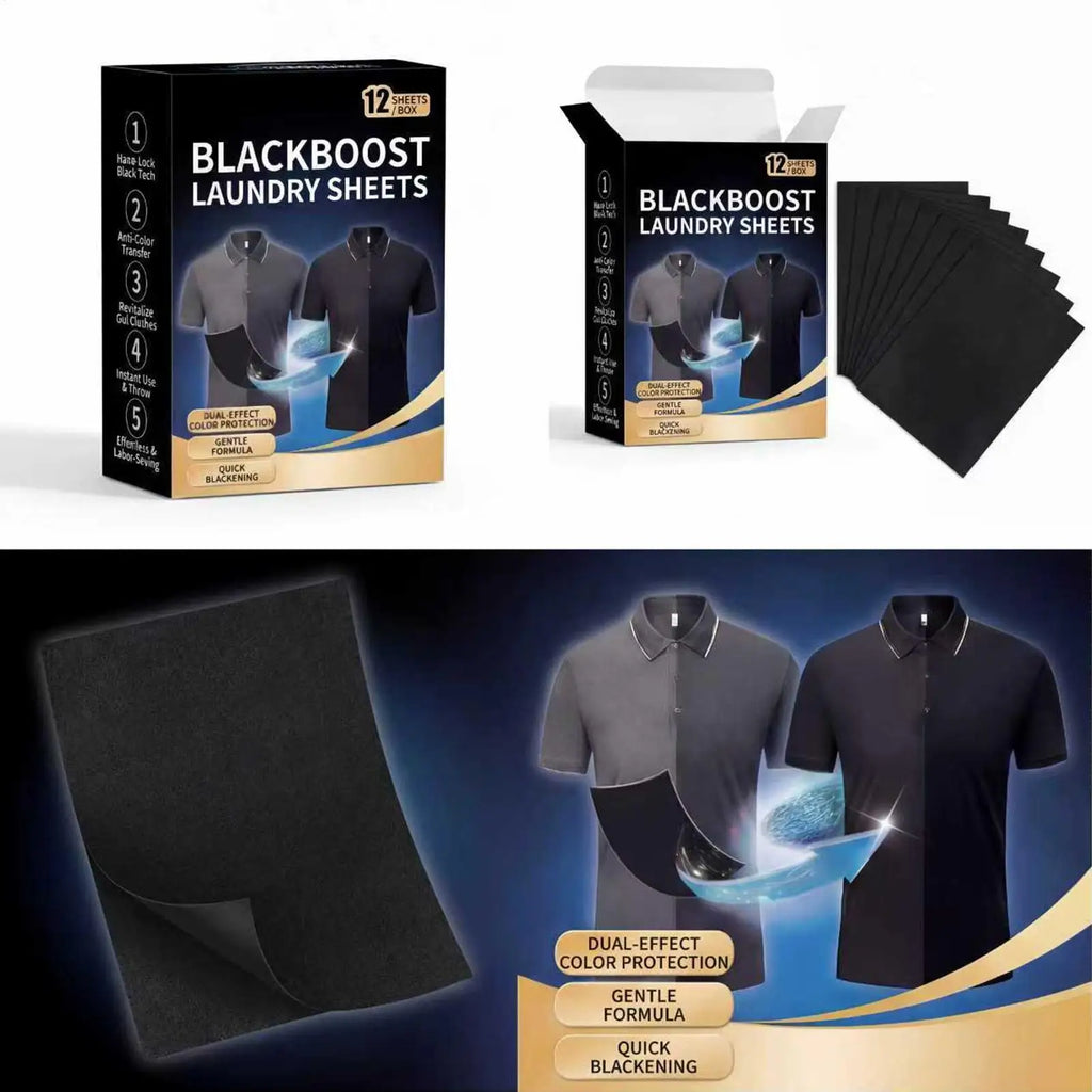 Black Fabric Dye Laundry Sheets – 12 Pcs Darkening Textile Dye