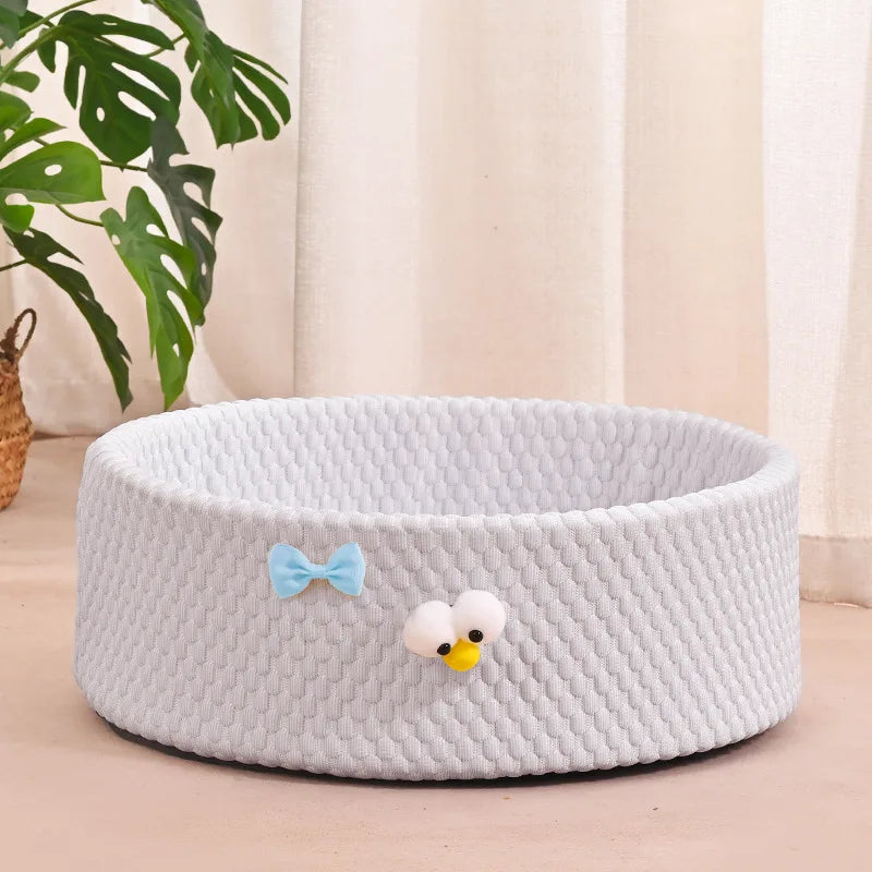 All Seasons Cool Pet Bed Cartoon Cat Sofa Small Dog Ice Pad Included