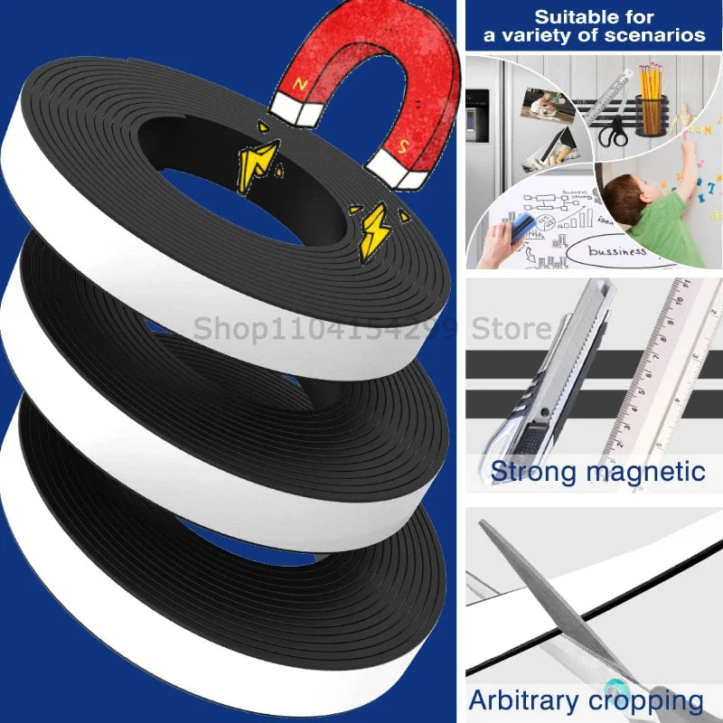 Self-Adhesive Flexible Magnetic Tape Strip – 1M Rubber Magnet