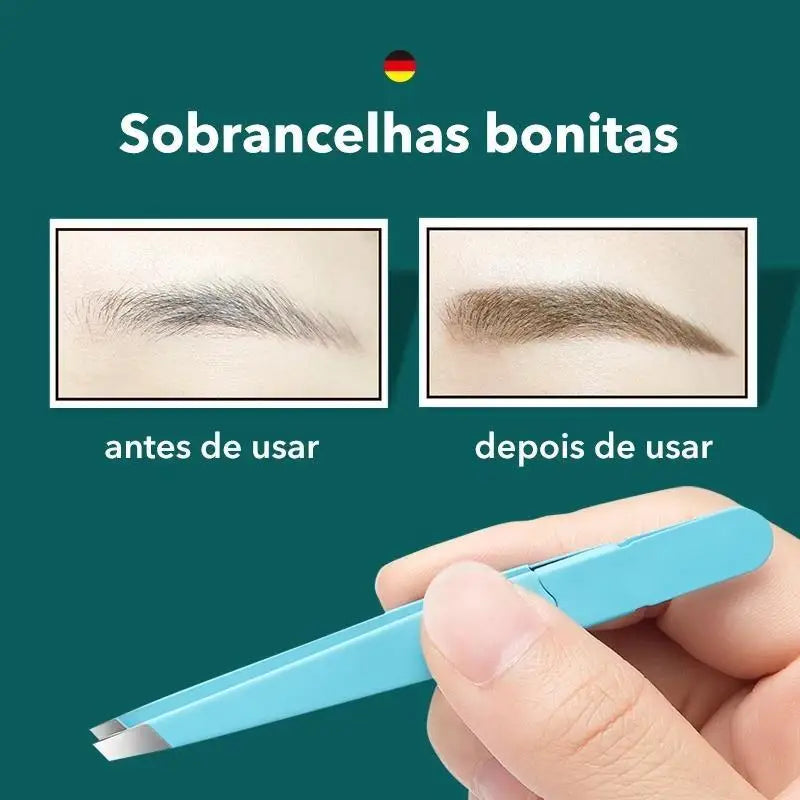 MDUG Stainless Steel Slanted Eyebrow Tweezer | Makeup Tool
