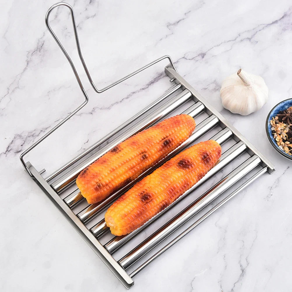 Stainless Steel Hot Dog Roller Rack | BBQ Sausage Griller