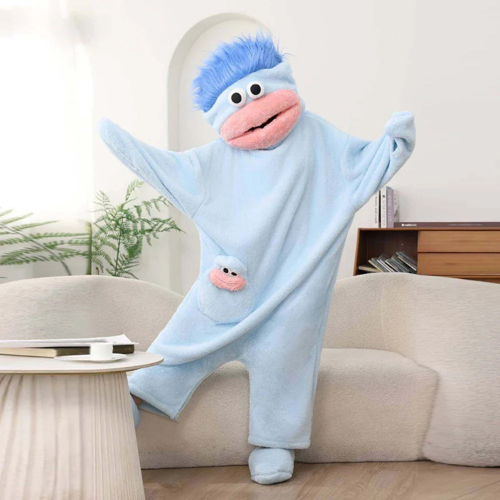 Monster Onesie Pajamas | Thick Coral Fleece Loungewear