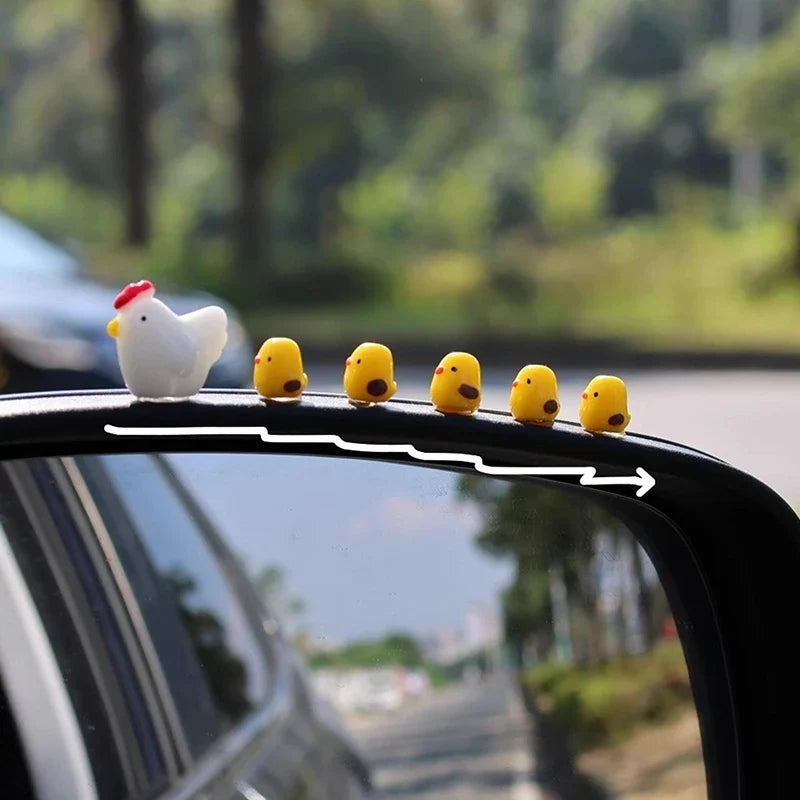 Cute Mini Chicken Car Dashboard Ornament | Chick Decor
