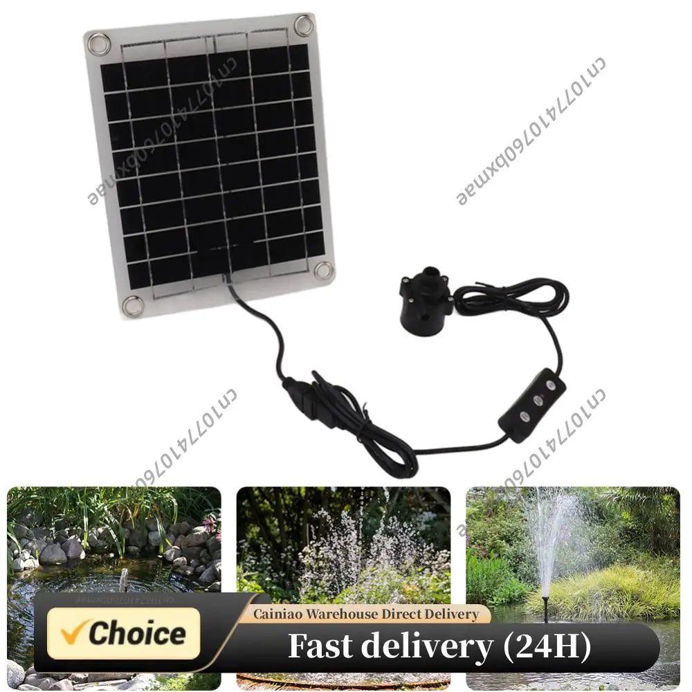 12V 10W Solar Water Pump Garden Decoration Mini Watering System Panel