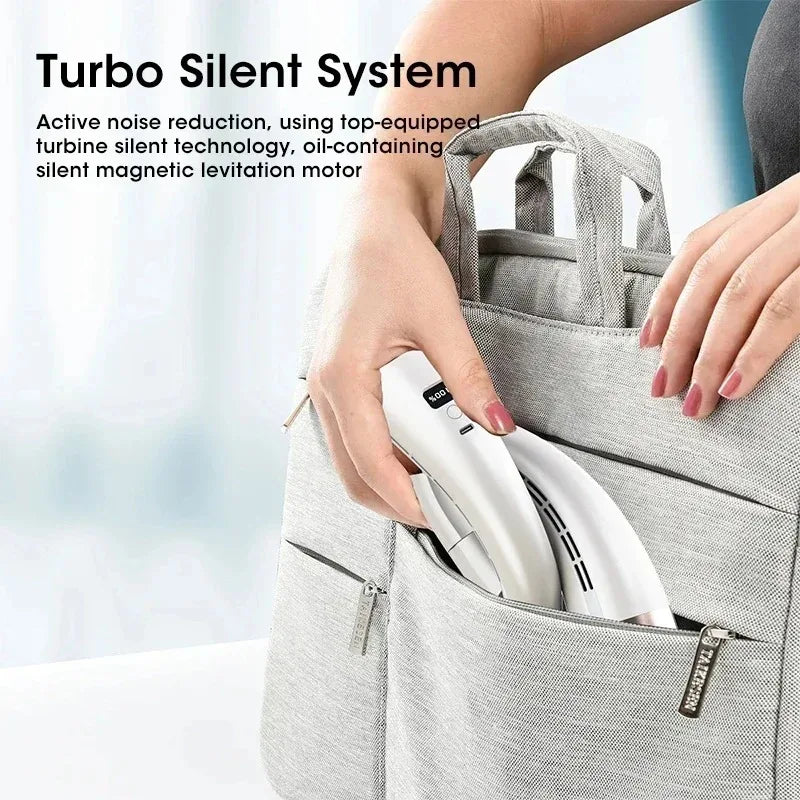 Foldable Hands-Free Neck Fan | USB-C 5-Speed Bladeless Cooler