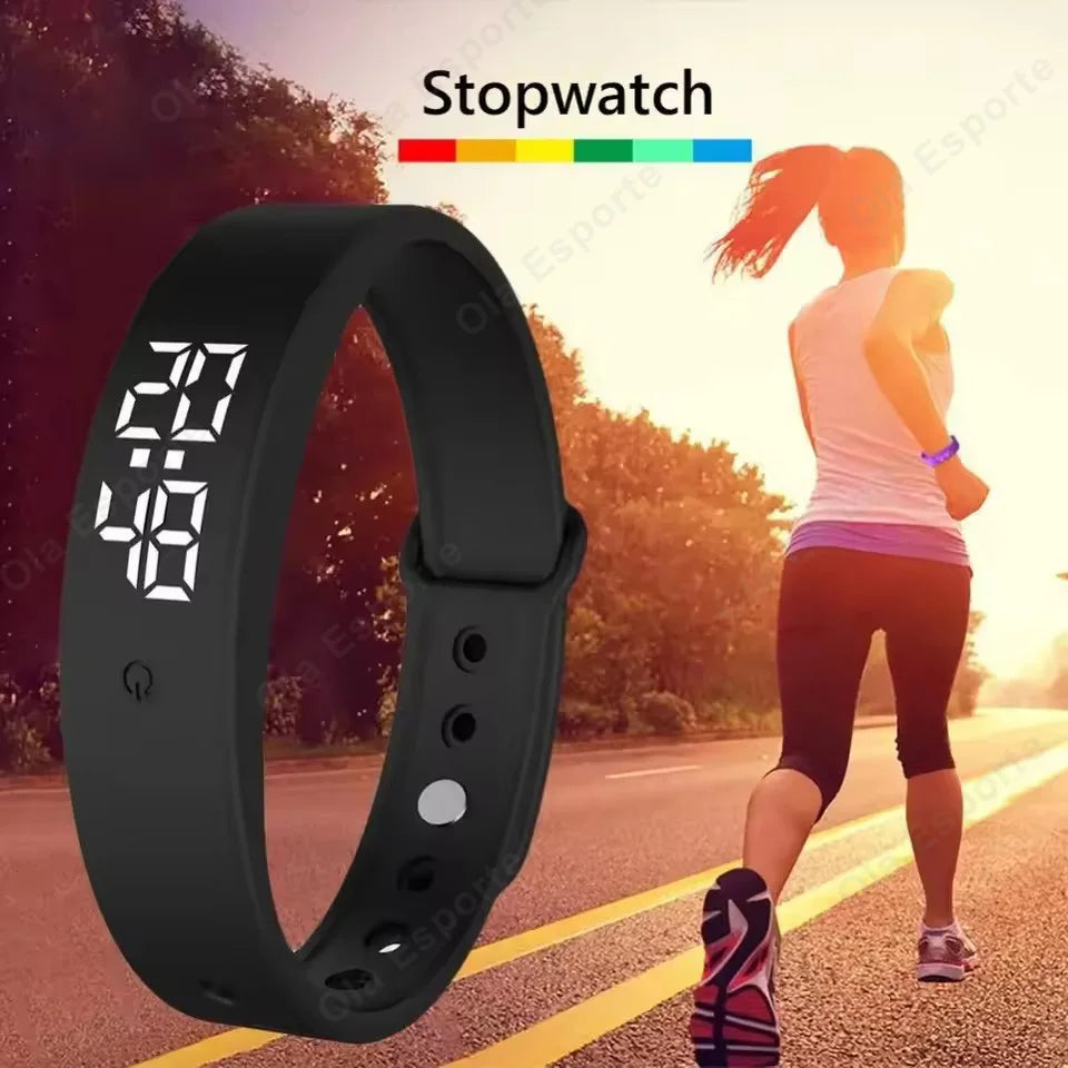 LED Digital Alarm Clock Watch Adjustable Snooze-proof Bracelet