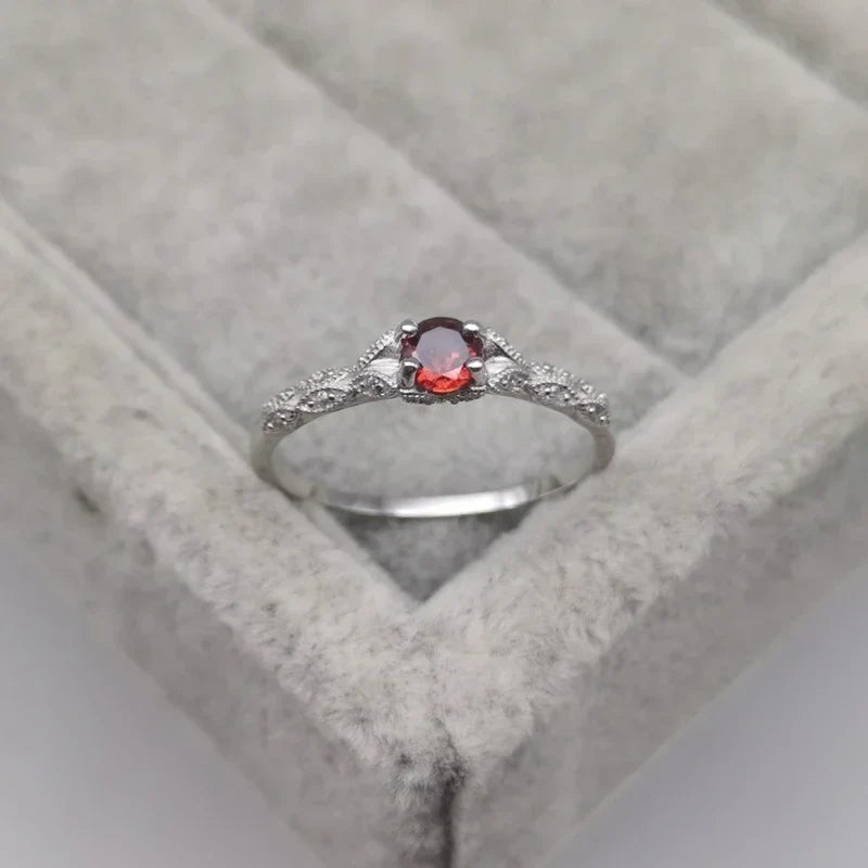 Amethyst Zirconia Silver-Plated Women's Ring | Fashion Jewellery