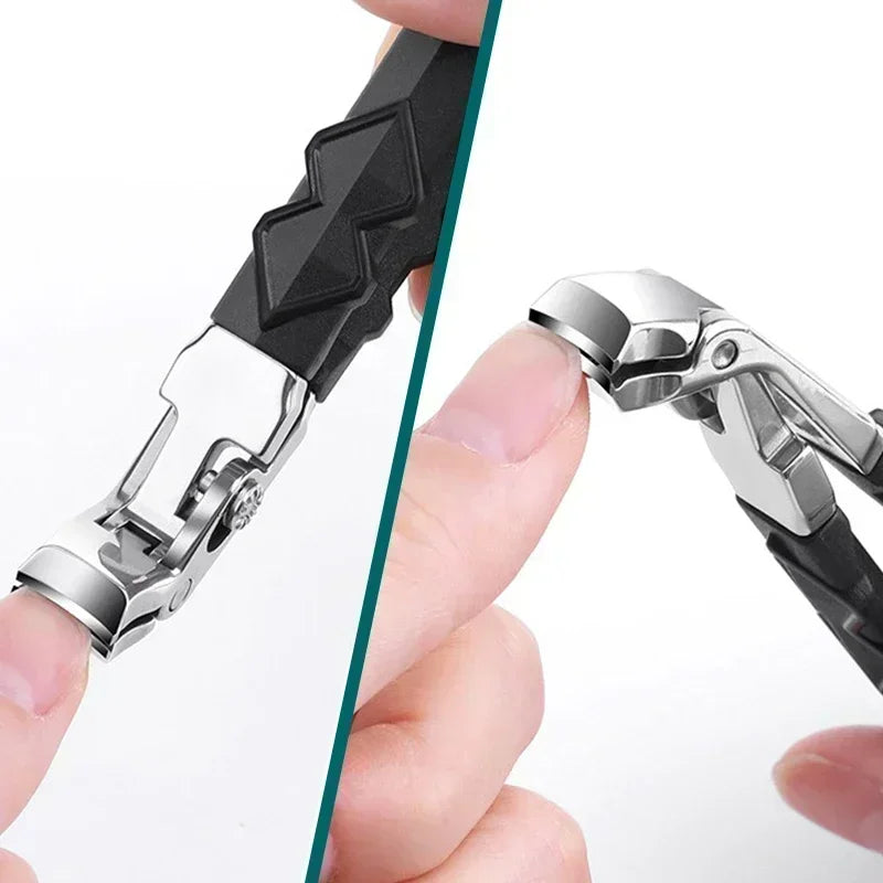 Anti-Splash Heavy-Duty Nail Clippers – Stainless Steel Manicure Tool