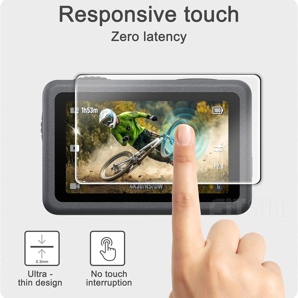 VeFly 9H Tempered Glass Screen Protector – DJI Osmo Action 6