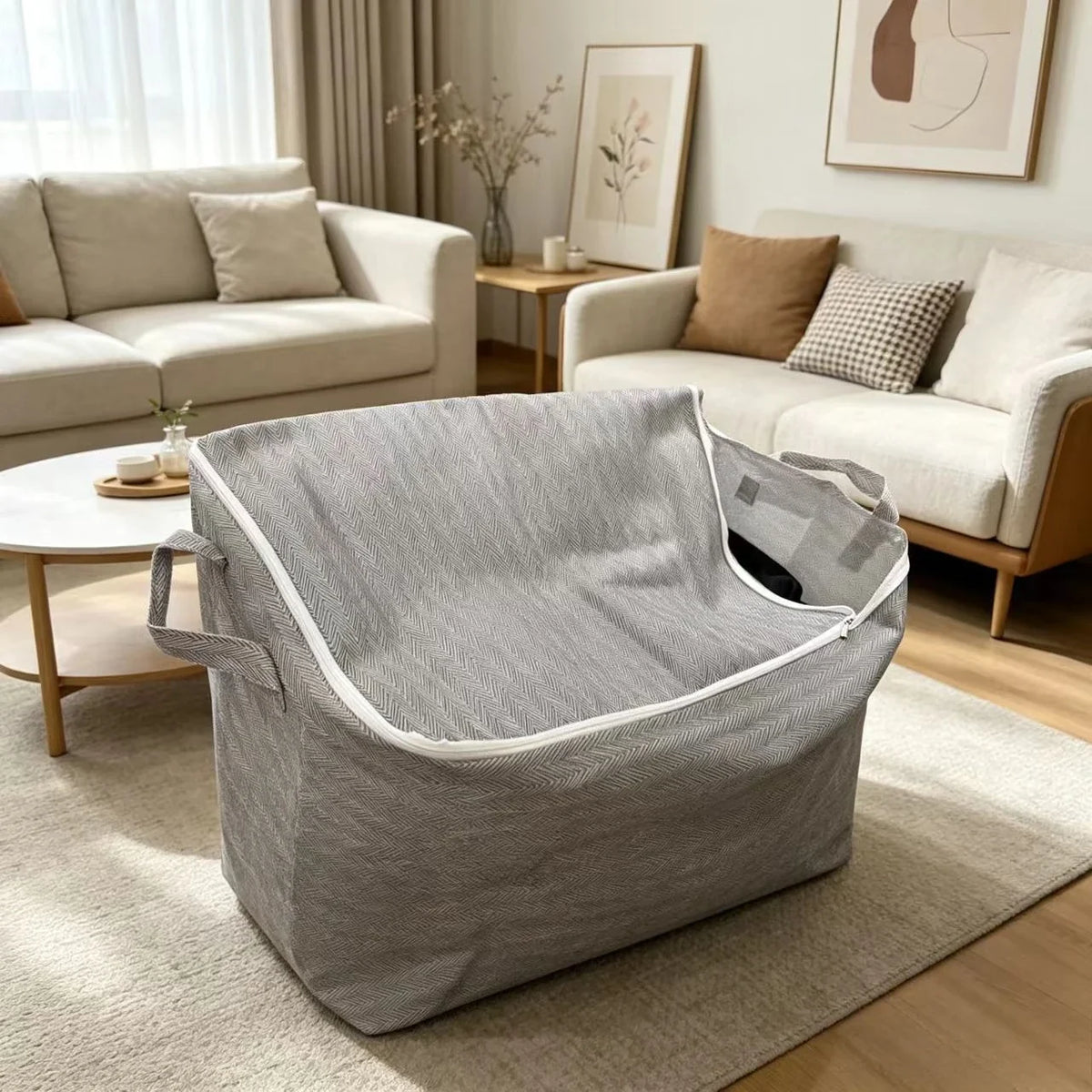 Extra Large Non-Woven Storage Bag with Locking Lid | Closet Organizer
