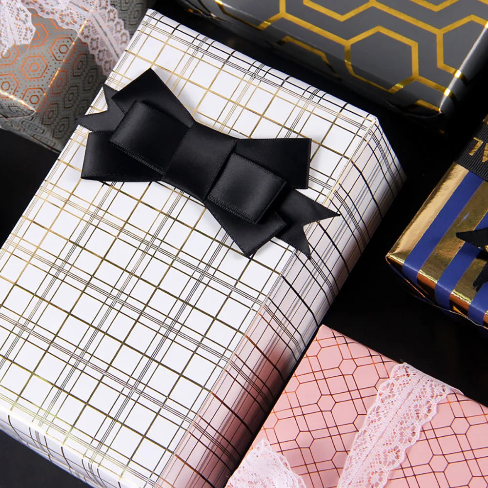 50x70cm Bronzing Wrapping Paper Gold Polka Dots Birthday Valentine's