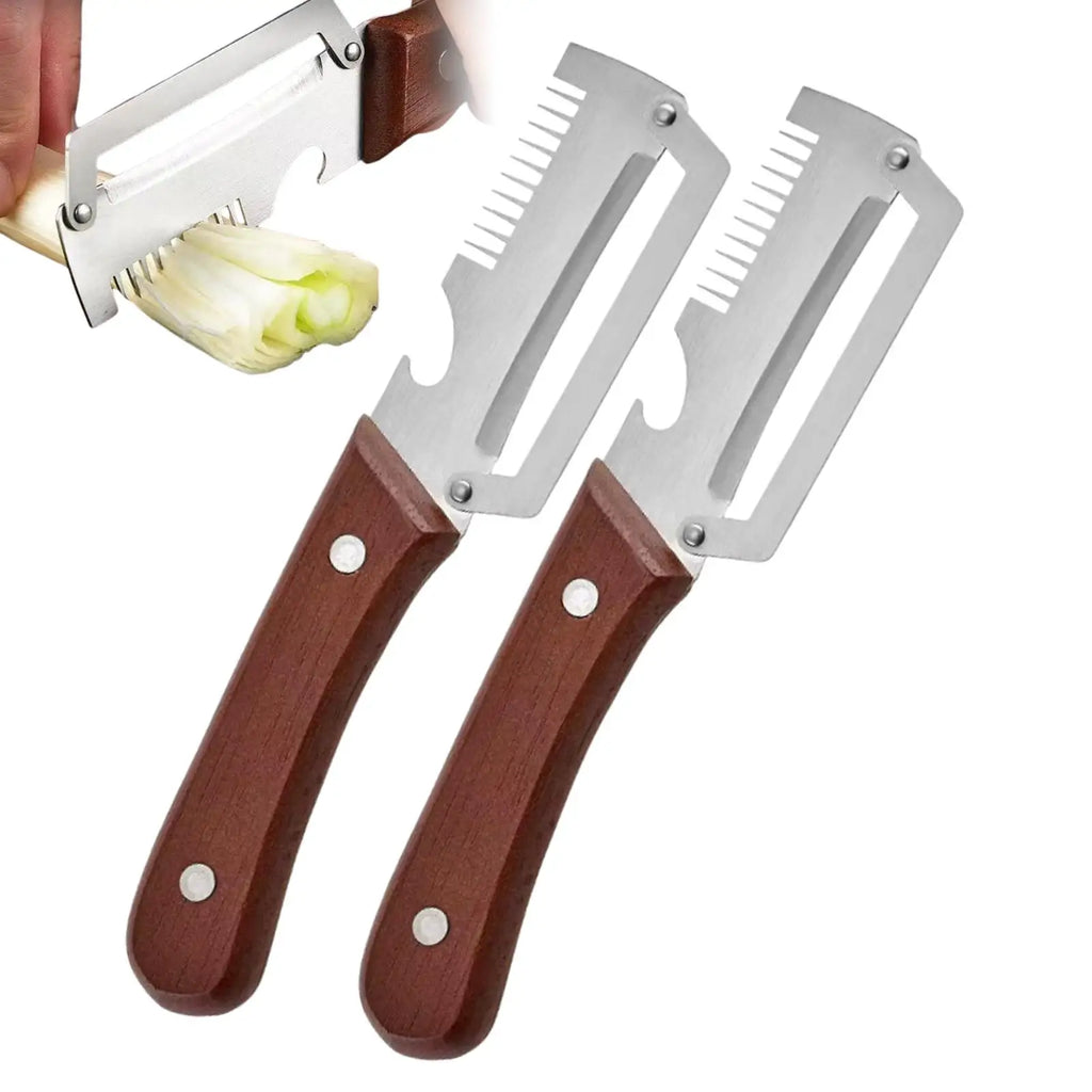 2-Pc Stainless Steel Vegetable Peeler Set with Grater & Bottle Opener