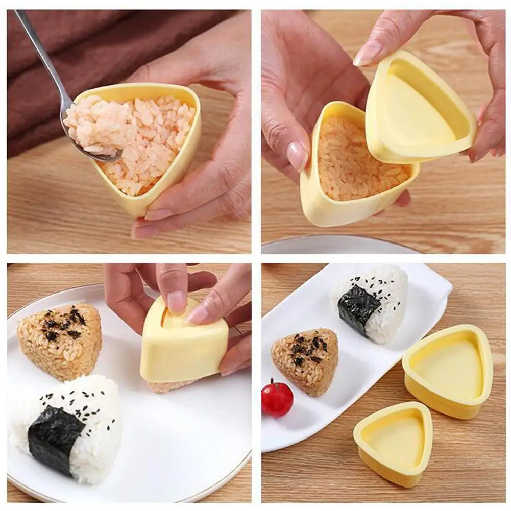 Triangle Rice Ball Mold Set – DIY Onigiri & Sushi Press Tool
