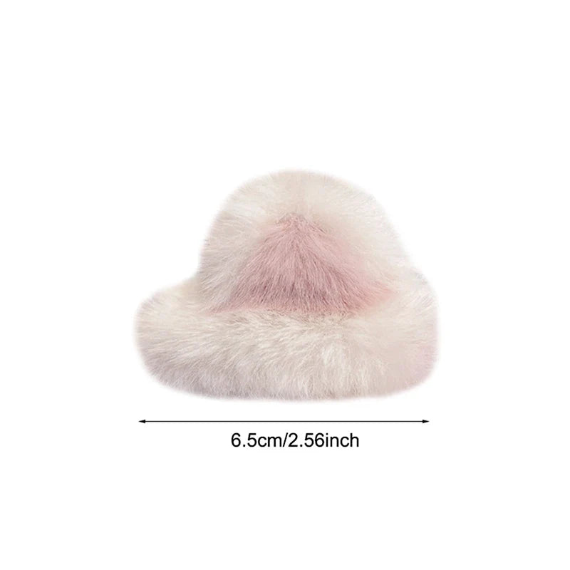 Girls Fluffy Cat Ear Hairpin – Cute Cartoon Bang Clip