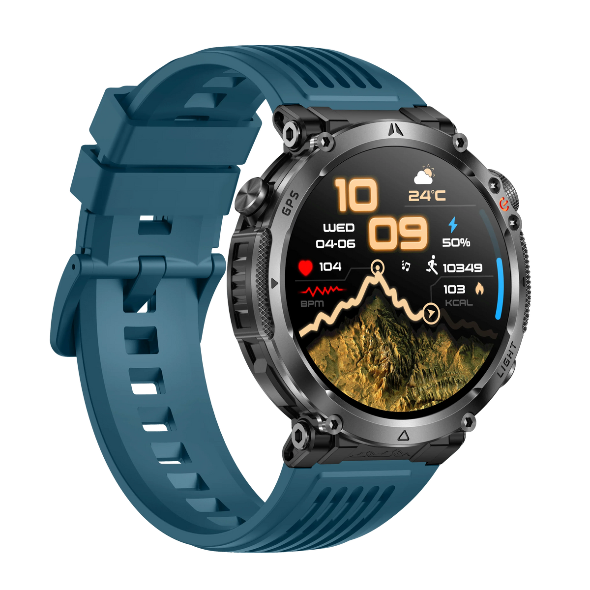 GPS Sports Smartwatch 1.7" HD Bluetooth Call Health Monitor