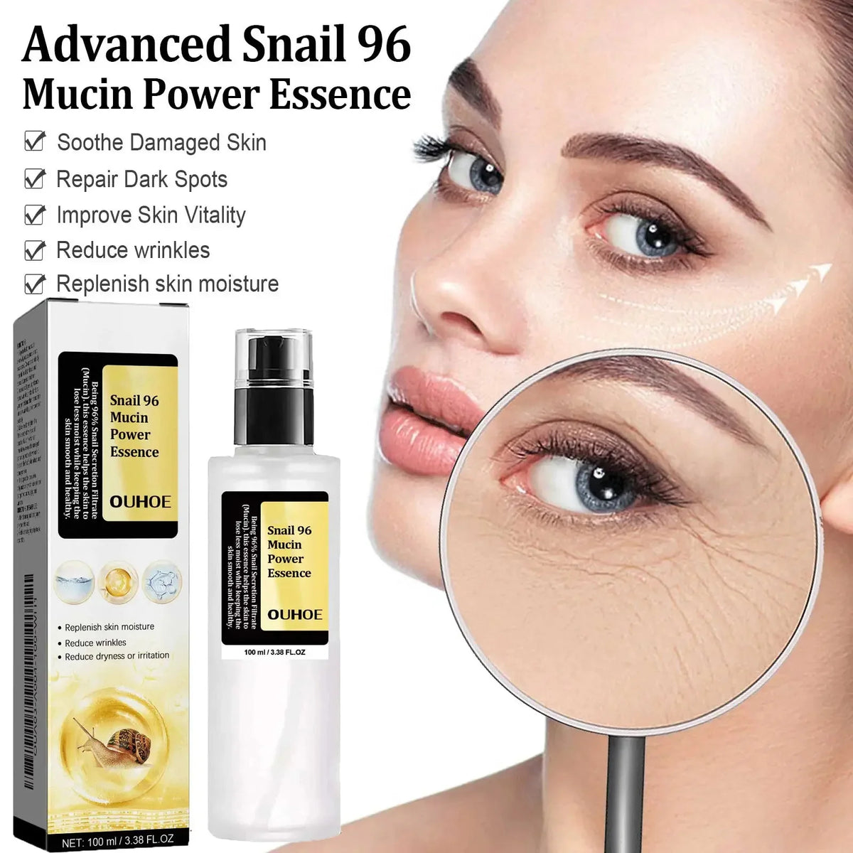 Snail Mucin Peptide Essence – Hyaluronic Acid Skin Serum