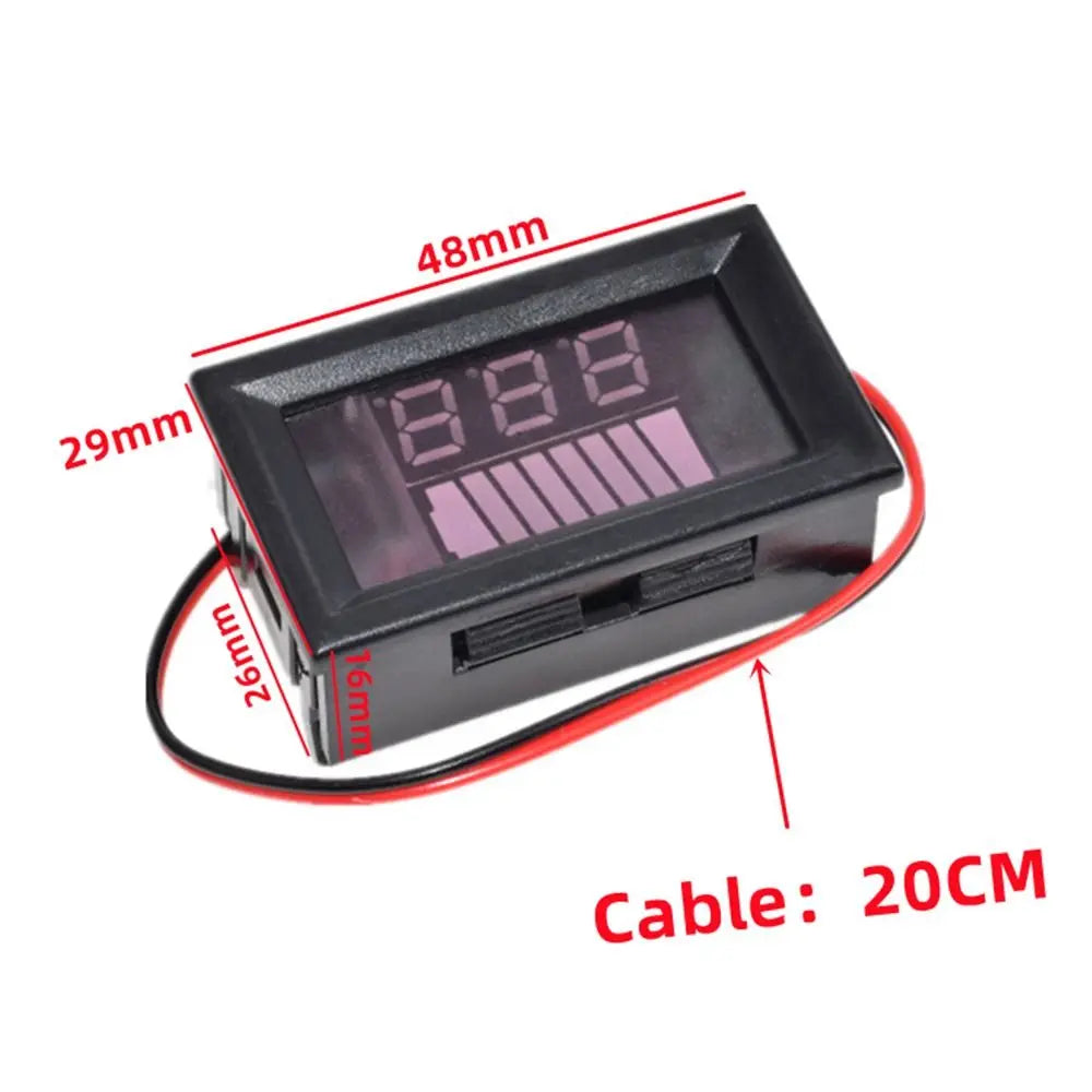 Digital Battery Voltmeter 12V–84V Charge Level Indicator
