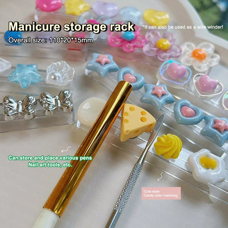 Cartoon Nail Brush Holder Stand | Acrylic Pen Rack Organizer