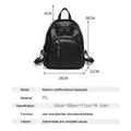 Anti-Theft PU Leather Mini Backpack – Vintage Women's Bag