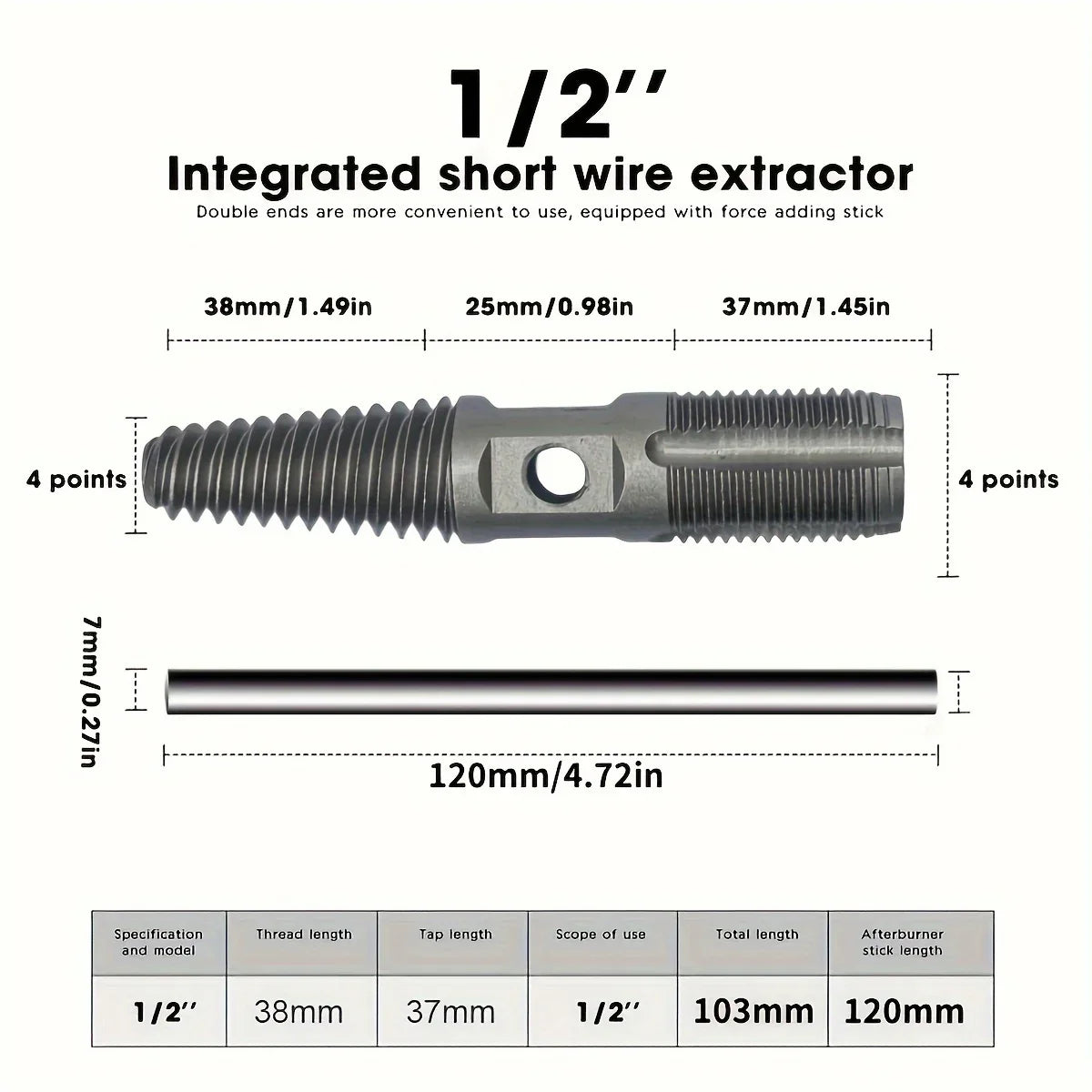 SLADE Double Head Screw Extractor & Thread Repair Kit