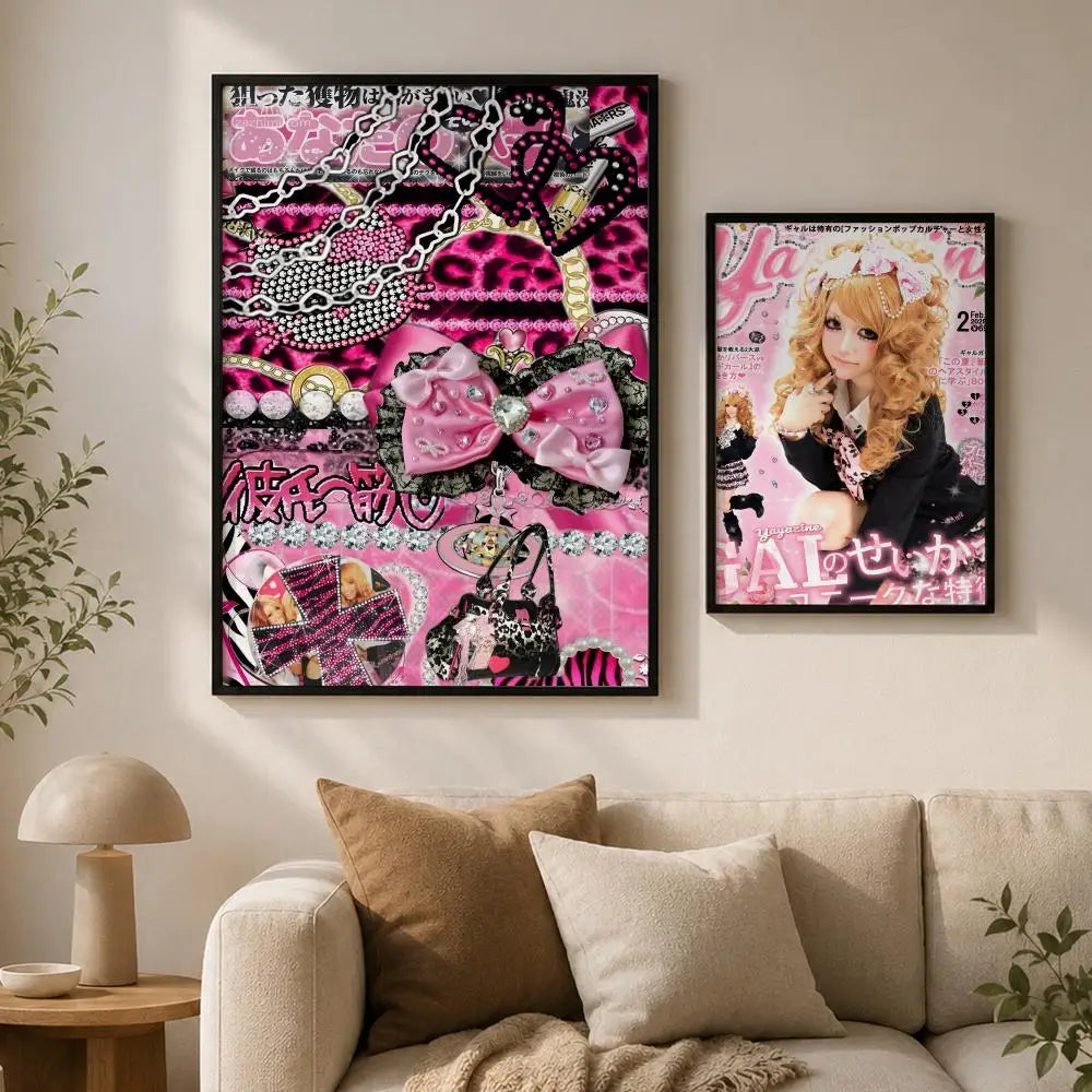 Cool Gyaru Peel-and-Stick PVC Wall Poster – HD Waterproof Art