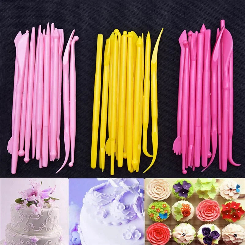 14-Piece Fondant Shaping & Sugar Flower Sculpting Tool Set