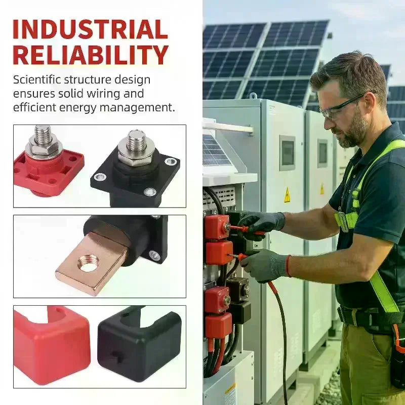 All-Copper Battery Terminal Post 100A–300A | Energy Storage